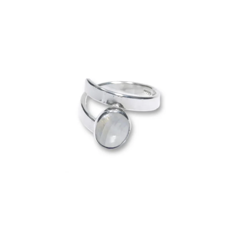 Sterling silver and 10x8mm Moonstone ring